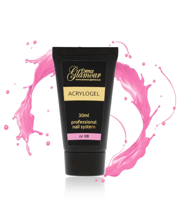 Akrylożel 08 - różowy żel do górnych form | Esence Glamour